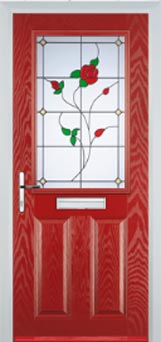Marylebone Pelerine composite door in Red