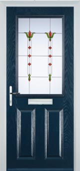 Marylebone Autumn Falls composite door in Dark Blue