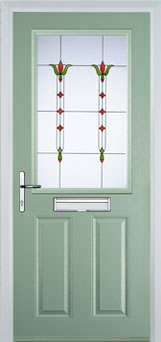 Marylebone Autumn Falls composite door in Chartwell Green