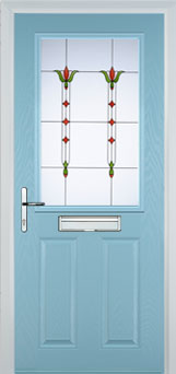 Marylebone Autumn Falls composite door in Duck Egg Blue