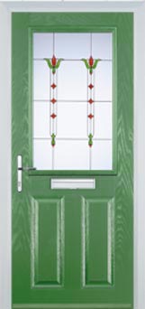Marylebone Autumn Falls composite door in Fern Green