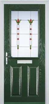 Marylebone Autumn Falls composite door in Green