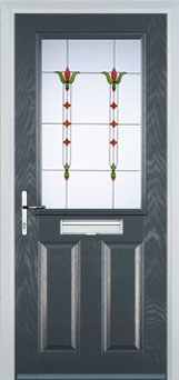 Marylebone Autumn Falls composite door in Anthracite Grey