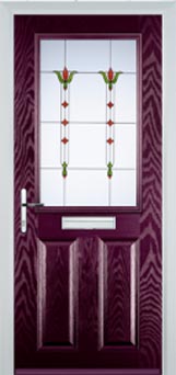 Marylebone Autumn Falls composite door in Purple Violet