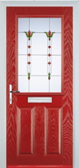 Marylebone Autumn Falls composite door in Red