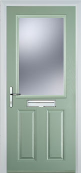 Marylebone Gold Lead composite door in Chartwell Green