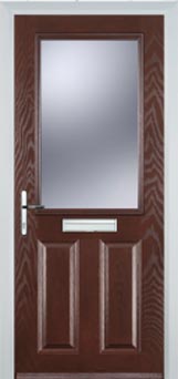 Marylebone Gold Lead composite door in Darkwood