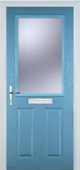 Marylebone Gold Lead composite door in Pastel Blue