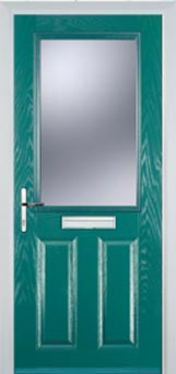 Marylebone Gold Lead composite door in Turquoise Blue