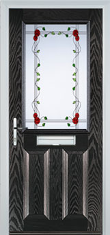 Marylebone Mayflower composite door in Black-Brown