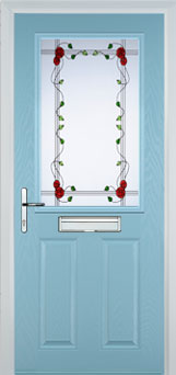 Marylebone Mayflower composite door in Duck Egg Blue