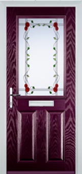 Marylebone Mayflower composite door in Purple Violet
