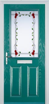 Marylebone Mayflower composite door in Turquoise Blue