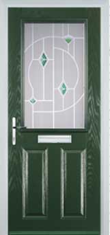 Marylebone Murano composite door in Green