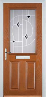 Marylebone Murano composite door in Oak
