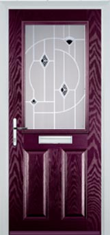 Marylebone Murano composite door in Purple Violet