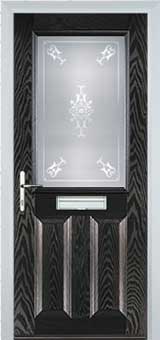 Marylebone Stippolyte composite door in Black-Brown