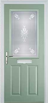 Marylebone Stippolyte composite door in Chartwell Green