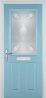 Marylebone Stippolyte composite door in Duck Egg Blue