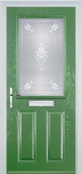 Marylebone Stippolyte composite door in Fern Green