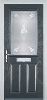 Marylebone Stippolyte composite door in Anthracite Grey