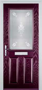 Marylebone Stippolyte composite door in Purple Violet