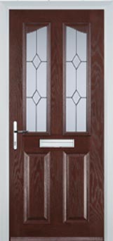 Richmond Charcoal Sticks composite door in Darkwood