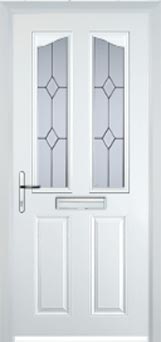 Richmond Charcoal Sticks composite door in White