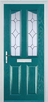 Richmond Contora composite door in Turquoise Blue