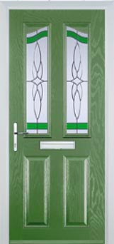 Richmond Chantilly composite door in Fern Green