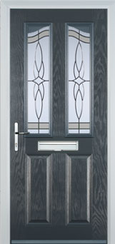 Richmond Chantilly composite door in Anthracite Grey