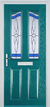 Richmond Chantilly composite door in Turquoise Blue