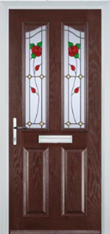 Richmond Pelerine composite door in Darkwood