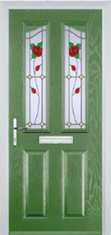 Richmond Pelerine composite door in Fern Green