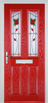 Richmond Pelerine composite door in Poppy Red