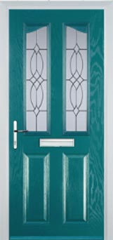 Richmond Florielle composite door in Turquoise Blue