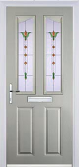 Richmond Autumn Falls composite door in Agate Grey