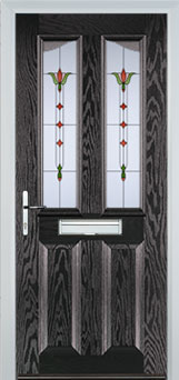 Richmond Autumn Falls composite door in Black-Brown