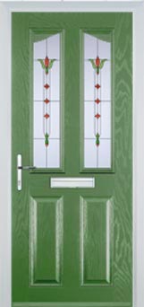 Richmond Autumn Falls composite door in Fern Green