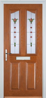 Richmond Autumn Falls composite door in Oak
