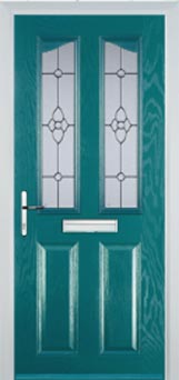 Richmond Taffeta composite door in Turquoise Blue