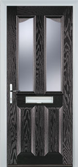 Richmond Gold Lead composite door in Black-Brown