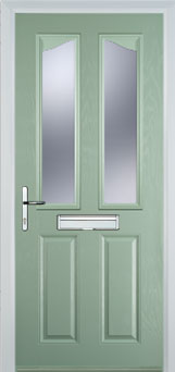 Richmond Gold Lead composite door in Chartwell Green