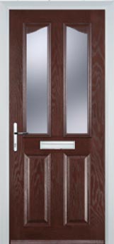 Richmond Gold Lead composite door in Darkwood