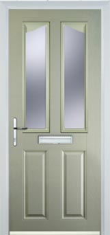 Richmond Gold Lead composite door in Pebble Grey