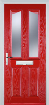 Richmond Gold Lead composite door in Poppy Red