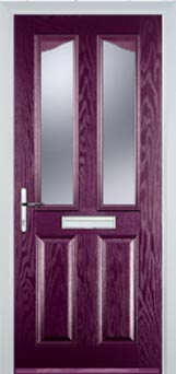Richmond Gold Lead composite door in Purple Violet
