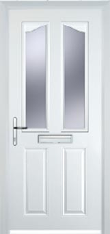 Richmond Gold Lead composite door in White