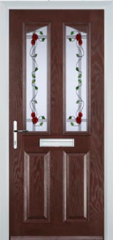 Richmond Mayflower composite door in Darkwood