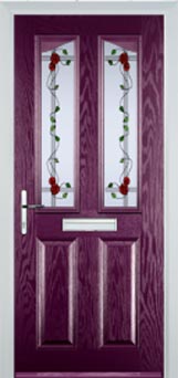 Richmond Mayflower composite door in Purple Violet